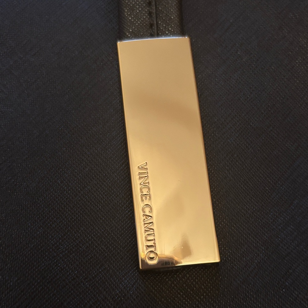 Vince Camuto Black Tote with Gold Accents - Picture 2 of 8